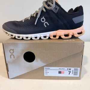 On Cloudflow Women's Running Shoes - Gray and Rose